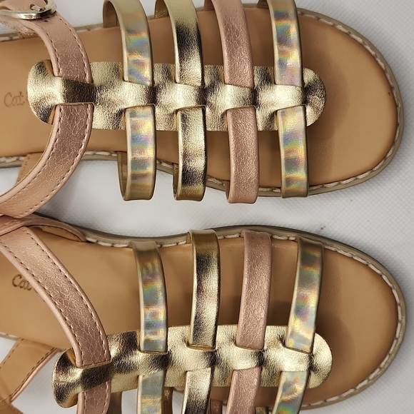 CAT & Jack Gold Copper Sandals Size 11 - Picture 4 of 10